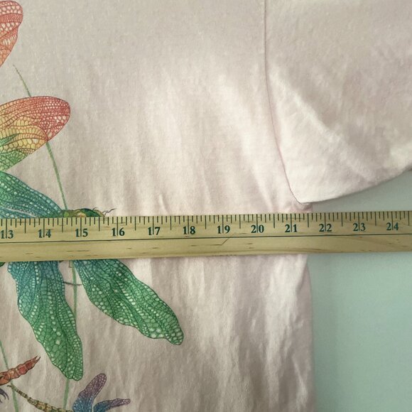 Caribbean Soul Womens Pink Short Sleeve Dragonfly Graphic T-Shirt Size X-Large - Picture 5 of 6